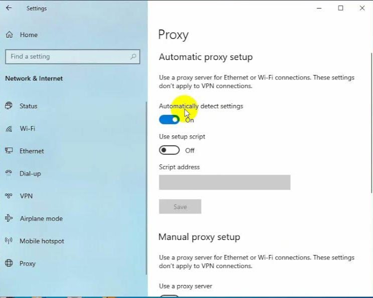 How to Turn off Proxy In Windows